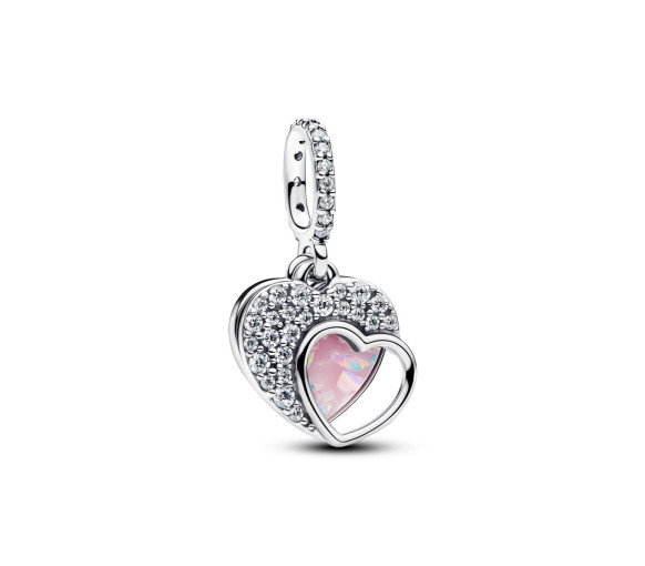 Luxoia - Pandora Charm Pendente Doppio Cuore Mamma Sei Bellissima - 794456C01