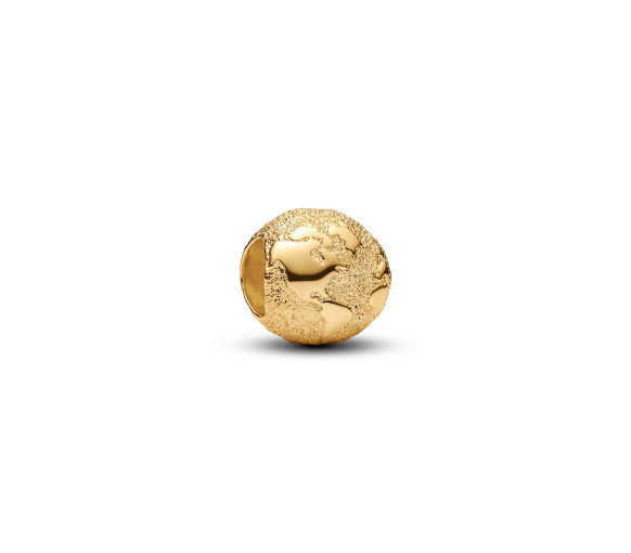 Luxoia - Pandora Strukturierter Globus Mini Charm - 764529C00