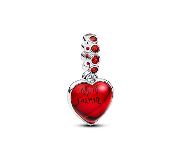 Luxoia - Pandora Rotes Murano Glas Herz Doppel Charm Anhänger - 794429C01