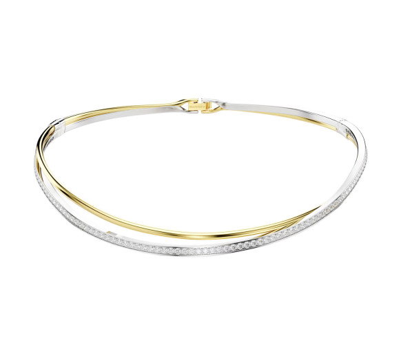 Luxoia - Swarovski Girocollo Hyperbola Taglio Round Bianco Mix di finiture