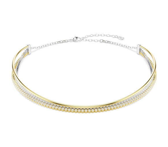 Luxoia - Swarovski Collier Hyperbola Taille ronde Blanc Finition mix de métal - 5752851