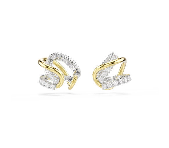 Luxoia - Swarovski Hyperbola Ohrspangen Verschiedene Schliffe Weiss Metallmix - 5742842