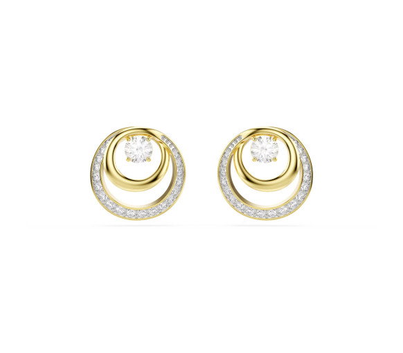 Luxoia - Swarovski Hyperbola Ohrstecker Rundschliff Weiss Goldlegierungsschicht - 5740407