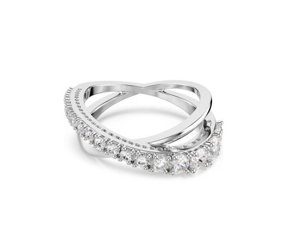 Luxoia - Swarovski Hyperbola Ring Mixed cuts White Silver tone finish