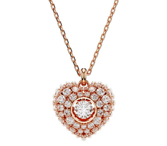 Luxoia - Swarovski Collana Idyllia Cuore Bianco Placcato color oro rosa - 5680402