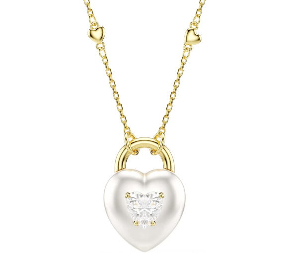 Luxoia - Swarovski Idyllia Necklace Mixed cuts Heart White Gold tone plated - 5744127