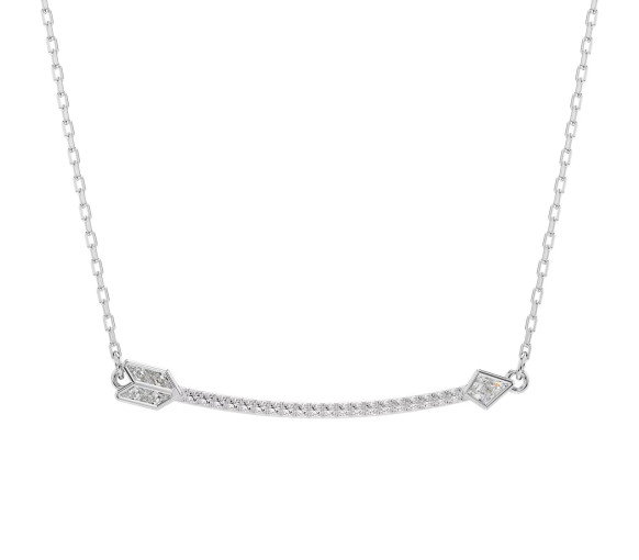 Luxoia - Swarovski Idyllia Necklace Mixed cuts Arrow White Rhodium plated - 5737293