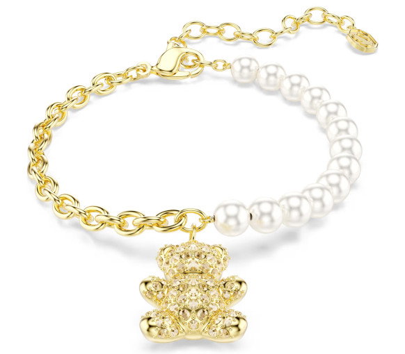 Luxoia - Swarovski Idyllia Bracelet Crystal pearl Round cut Teddy Gold tone Gold tone plated - 5737622