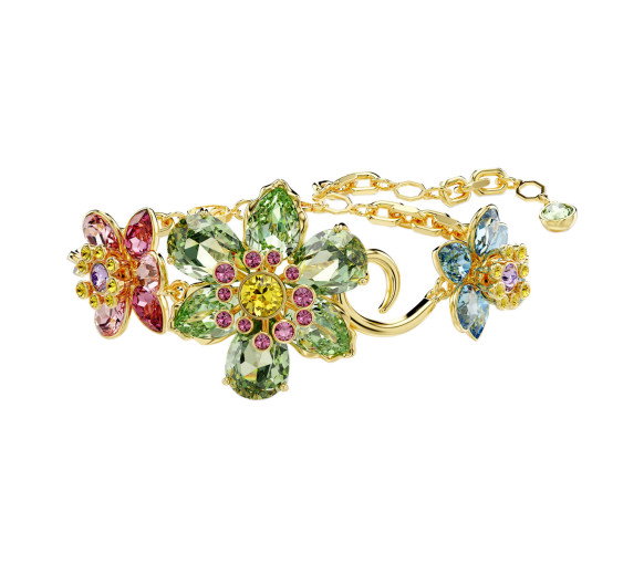 Luxoia - Swarovski Idyllia Bracelet Mixed cuts Flower Multicolored Gold tone plated - 5717156