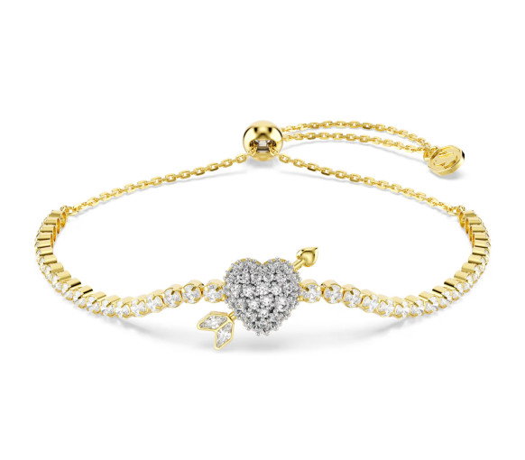 Luxoia - Swarovski Idyllia Bracelet Mixed cuts Heart with arrow White Gold tone plated - 5744061