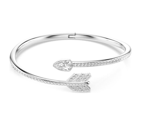 Luxoia - Swarovski Idyllia Bangle Mixed cuts Arrow White Rhodium plated