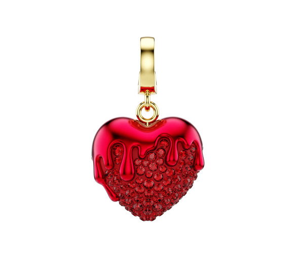 Luxoia - Swarovski Charm Idyllia Taille ronde Cœur Rouge Placage de ton or - 5742994
