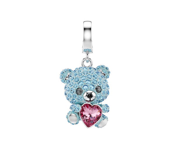 Luxoia - Swarovski Idyllia Charm Verschiedene Schliffe Teddy Blau Rhodiniert - 5750253
