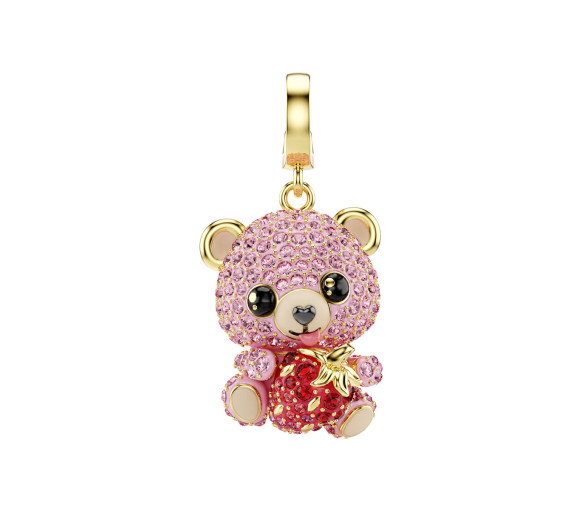 Luxoia - Swarovski Charm Idyllia Taglio misto Orsetto Rosa Placcato color oro - 5738357
