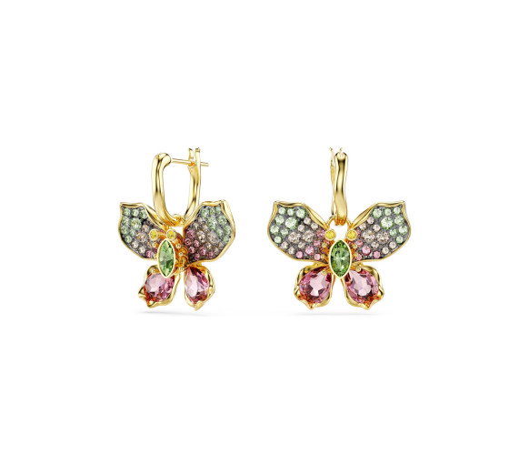 Luxoia - Swarovski Idyllia Drop Ohrhänger Verschiedene Schliffe Pavé Schmetterling Mehrfarbig Goldlegierungsschicht - 5709953