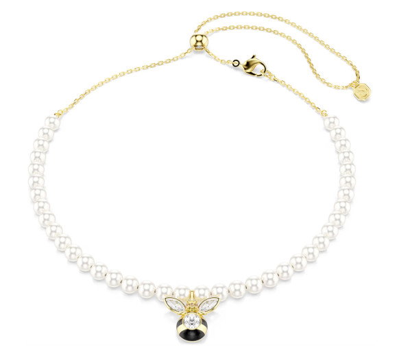 Luxoia - Swarovski Idyllia Choker Crystal pearl Mixed cuts Bee White Gold tone plated - 5742677
