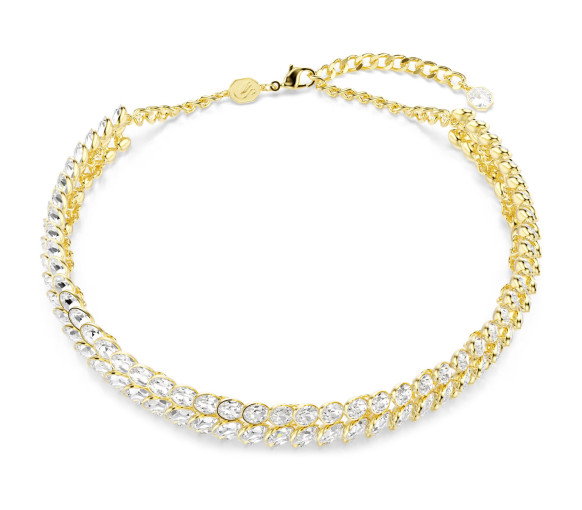 Luxoia - Swarovski Idyllia Halsband Oval Schliff Weiss Goldlegierungsschicht - 5723541