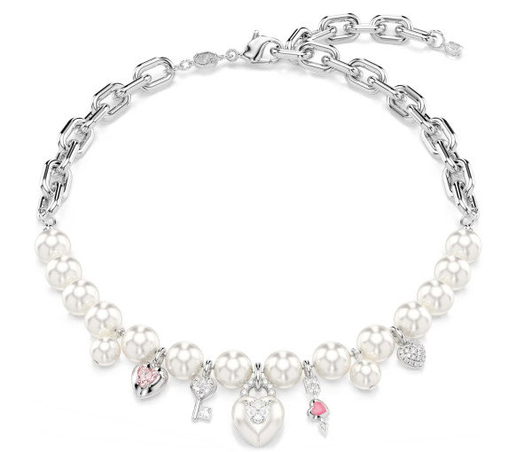 Luxoia - Swarovski Collana Idyllia Crystal Pearl Taglio misto Bianca Placcato rodio - 5749601