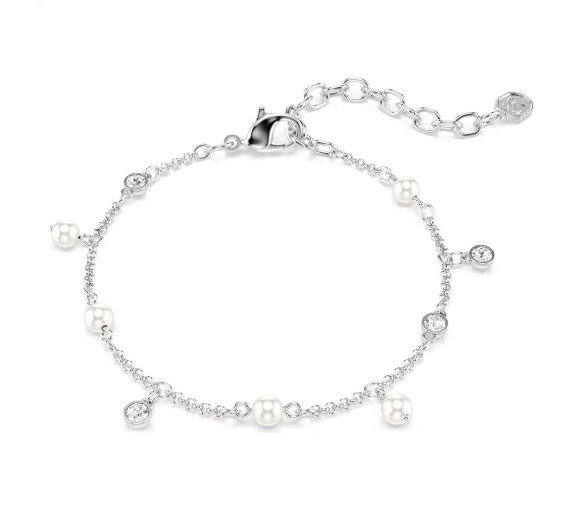 Luxoia - Swarovski Braccialetto Imber Crystal Pearl Taglio Round Bianco Placcato rodio - 5754242