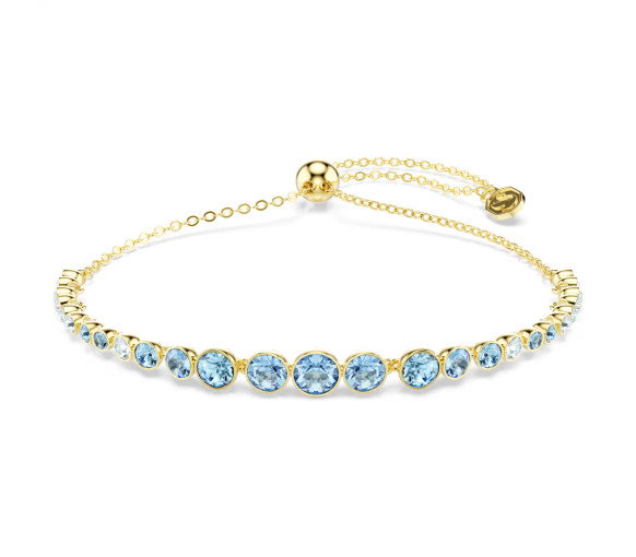 Luxoia - Swarovski Braccialetto Imber Taglio Round Blu Finitura oro 18K - 5757824