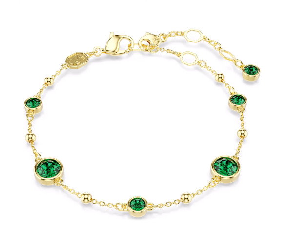 Luxoia - Swarovski Imber Bracelet Round cut Green Gold-tone plated - 5730676