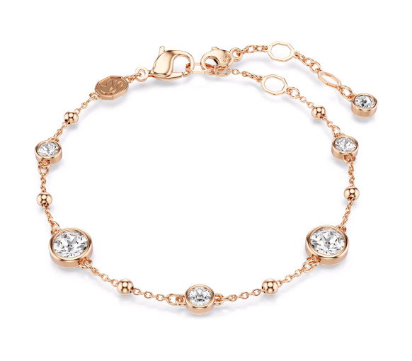 Luxoia - Swarovski Imber Bracelet Round cut White Rose gold-tone plated - 5730677