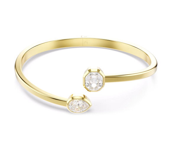 Luxoia - Swarovski Imber Armreif Verschiedene Schliffe Weiss Gold