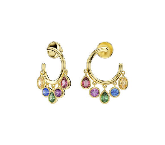 Luxoia - Swarovski Imber Kreolen Verschiedene Schliffe Mehrfarbig 18K goldbeschichtet - 5753263