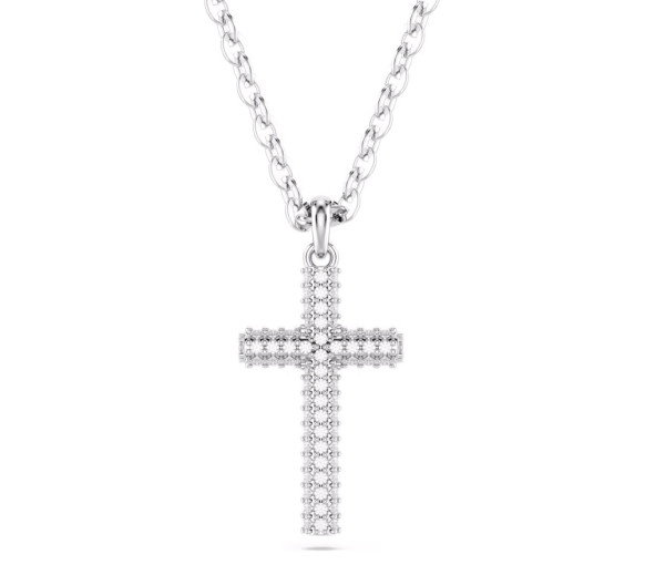 Luxoia - Swarovski Insigne Halskette Pavé Kreuz Weiss - 5675577