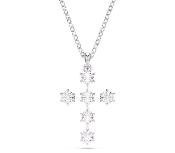 Luxoia - Swarovski Insigne Halskette Rundschliff Kreuz Weiss - 5675576