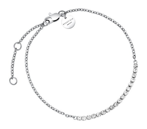 Luxoia - Rosefield Tennis Crystal Clear Silver Armband - JBTCS-J910