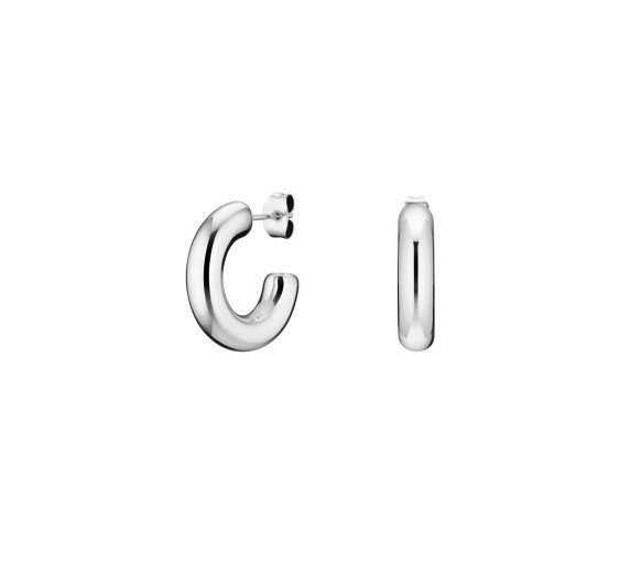 Luxoia - Rosefield Medium Hoop Silver Ohrringe - JESHS-J934