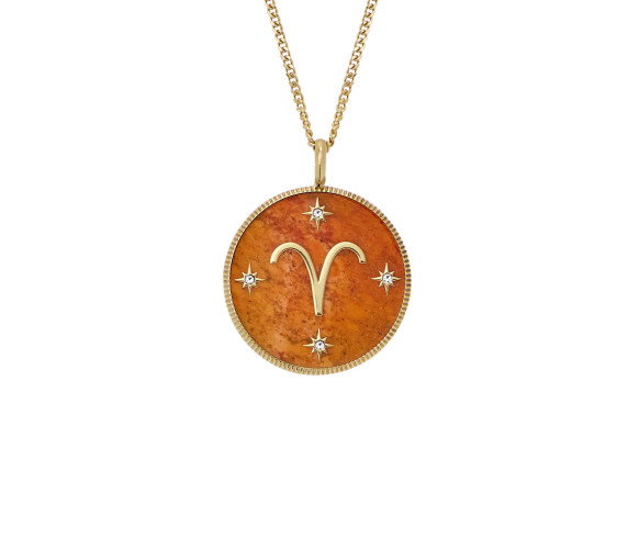 Luxoia - Fossil Zodiac Aries Necklace - JF04838710