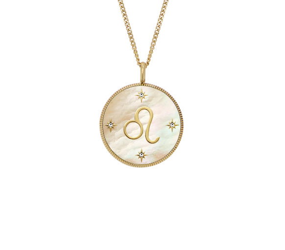 Luxoia - Fossil Zodiac Leo Necklace - JF04842710