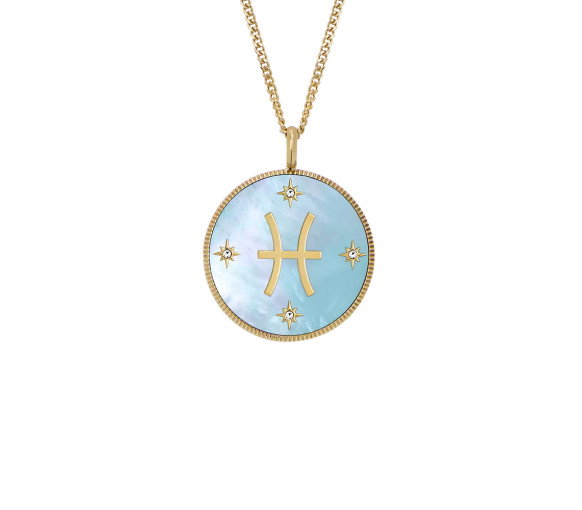 Luxoia - Fossil Zodiac Pisces Necklace - JF04848710