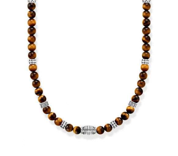 Luxoia - Thomas Sabo Halskette mit Tigerauge Beads Silber - KE2180-826-2-L50