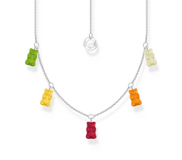 Luxoia - Thomas Sabo Halskette mit 5 bunten Goldbären Silber - KE2205-017-7-L45V