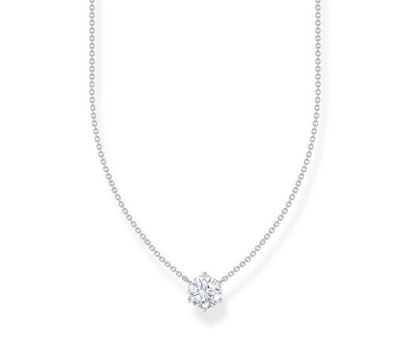 Luxoia - Thomas Sabo Halskette mit weissem Zirkonia Anhänger Silber - KE2210-051-14-L45V