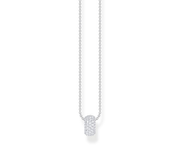 Luxoia - Thomas Sabo Halskette und Anhänger in Ringform mit weissen Steinen Silber - KE2278-051-14-L45V