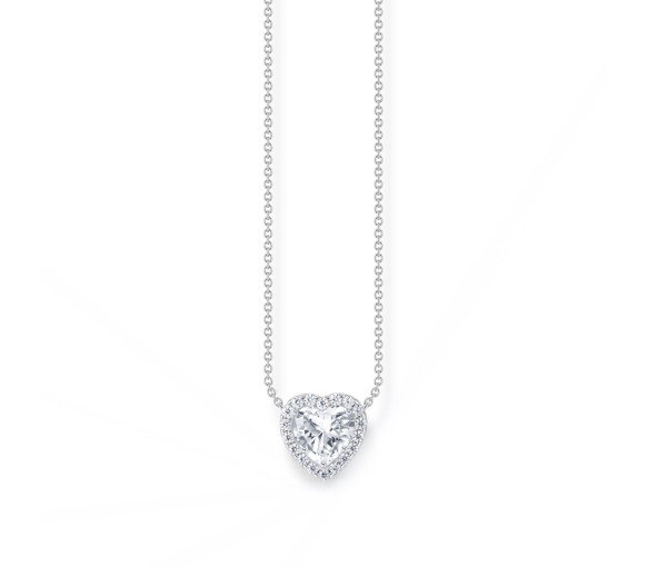 Luxoia - Thomas Sabo Halskette mit Halo Anhänger in Herzform Silber - KE2280-051-14-L45V