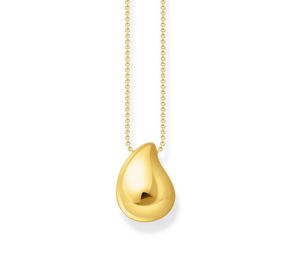 Luxoia - Thomas Sabo Halskette mit Anhänger in organischer Tropfenform vergoldet - KE2281-413-39-L50V