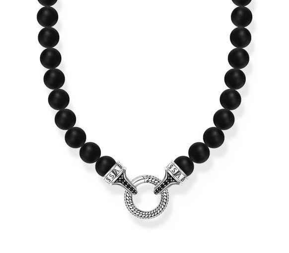 Luxoia - Thomas Sabo Chaîne Obsidian beads en argent - KE2323-705-11-L60