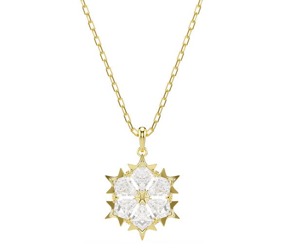 Luxoia - Swarovski Collana Magic Taglio misto Fiocco Di Neve Bianco Finitura oro 18K - 5757788