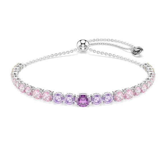 Luxoia - Swarovski Matrix Bracelet Gradient of round cuts Multicolored Rhodium plated - 5751197