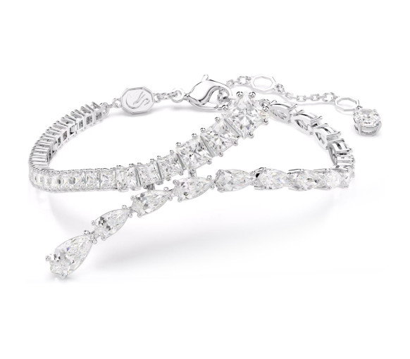 Luxoia - Swarovski Matrix Bracelet Mixed cuts White Rhodium plated - 5693154