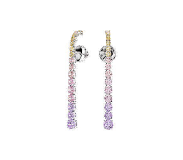 Luxoia - Swarovski Matrix Drop Ohrhänger Rundschliffe im Farbverlauf Mehrfarbig Rhodiniert - 5751195