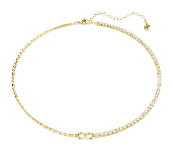 Luxoia - Swarovski Collana Matrix Taglio Round Bianca Finitura oro 18K - 5747717