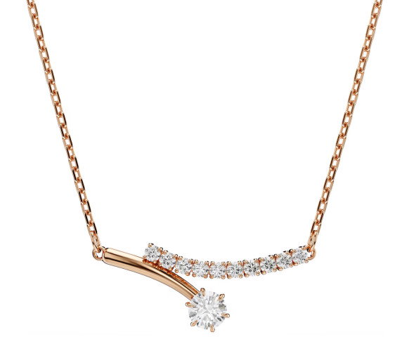 Luxoia - Swarovski Collier Matrix Taille ronde Blanc Doré à l’or rose 18 carats - 5763823