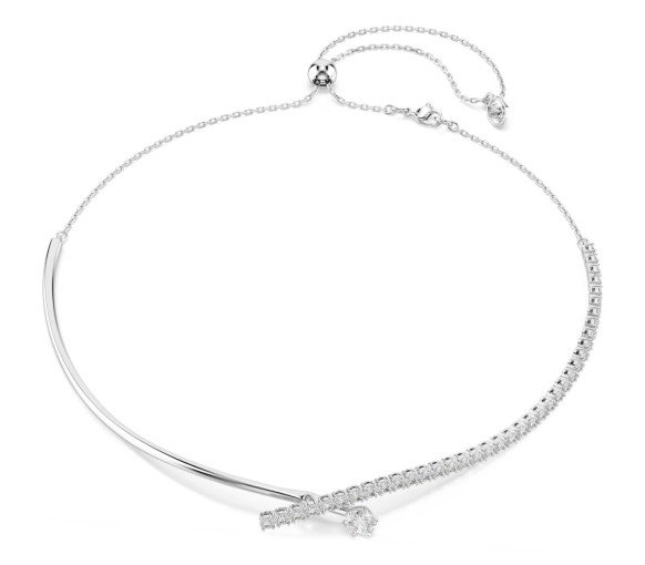 Luxoia - Swarovski Collana Matrix Taglio Round Bianca Placcato rodio - 5754020