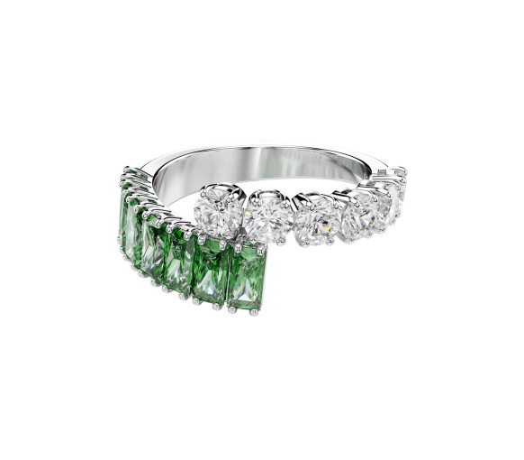 Luxoia - Swarovski Matrix Ring Mixed cuts Green Rhodium plated